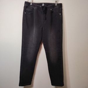 BDG Black High Rise Ankle Drawstring Denim Jeans M